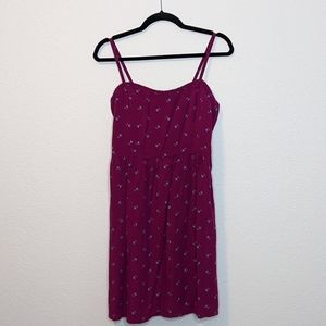 Old Navy Rayon Purple Floral Dress Size Large